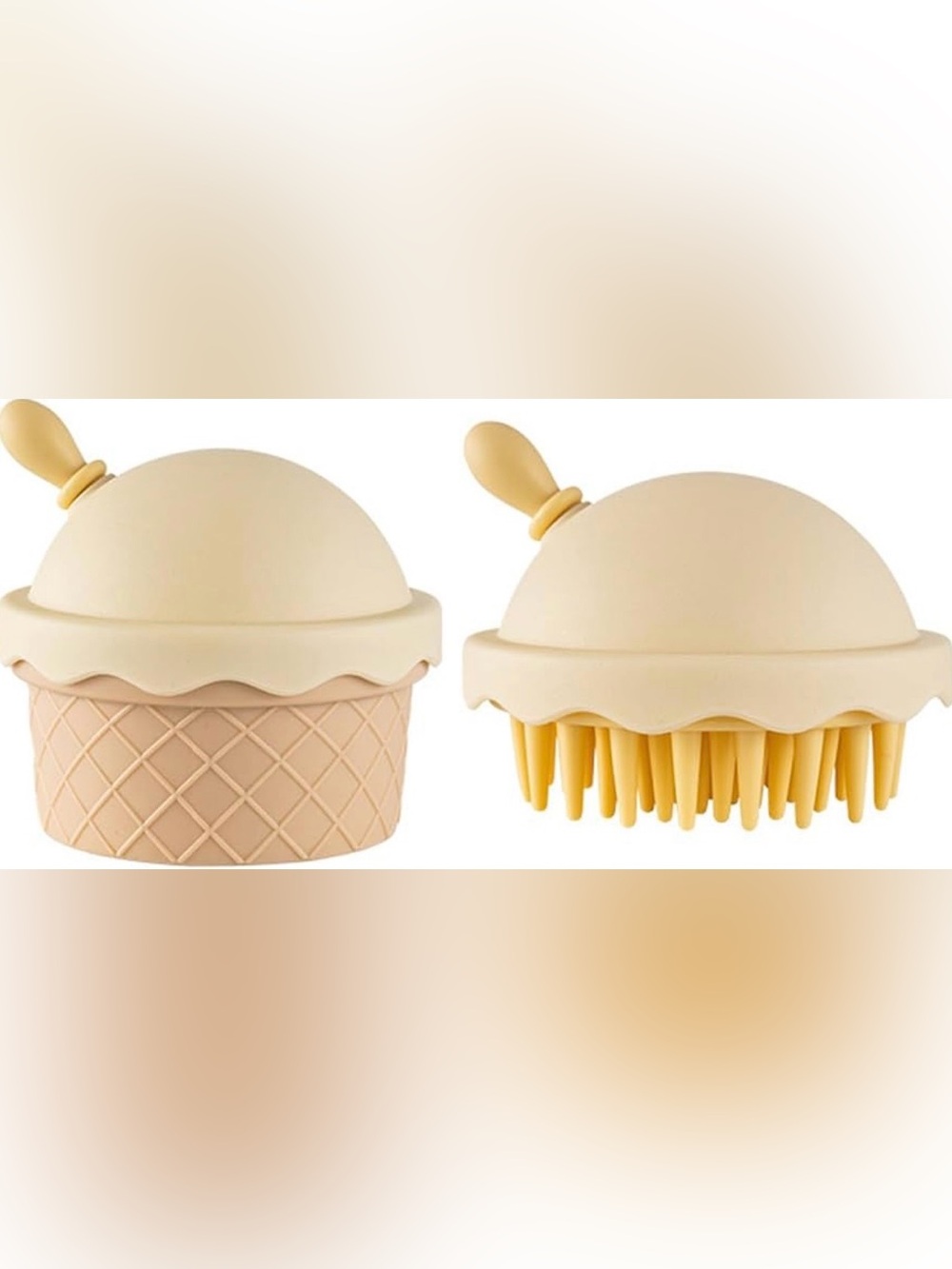 7/$70 Ice Cream Shampoo Brush with Mirror, Dual-Function Scalp Massage 🔖
